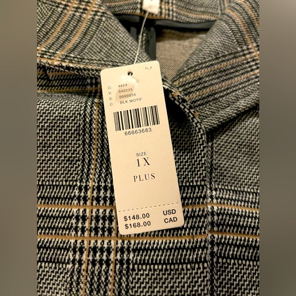 Anthropologie Avec Les Filles Longline Plaid Blazer - Picture 9 of 13
